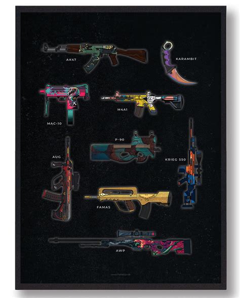 Køb vores "CSGO Weapons - gamerplakater" plakat online |» Lynhurtig og ...