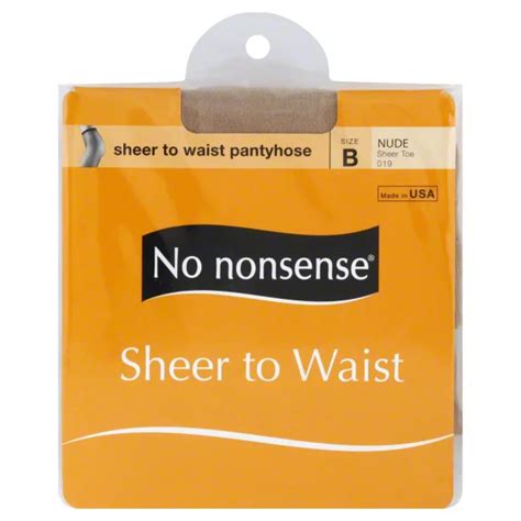 No Nonsense Sheer To Waist Pantyhose Sheer Toe Nude Size B Shop Socks Hose At H E B