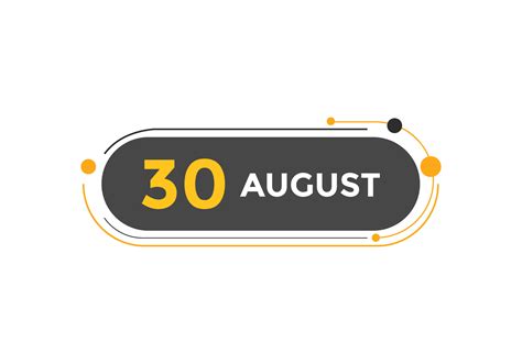 august  calendar reminder  august daily calendar icon template