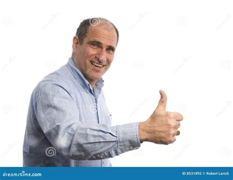 Smiling Man With Thumbs Up Positive Sign Stock Photography Image 8531892