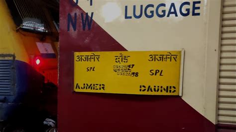 Daund Ajmer Special Train Arrival Departure Pune Station