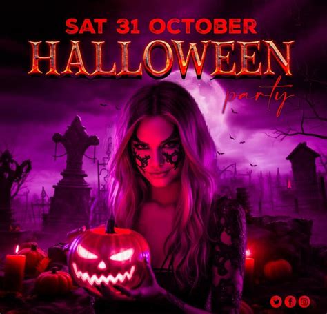 Premium Psd Psd Halloween Horror Night Party Flyer Social Media Post