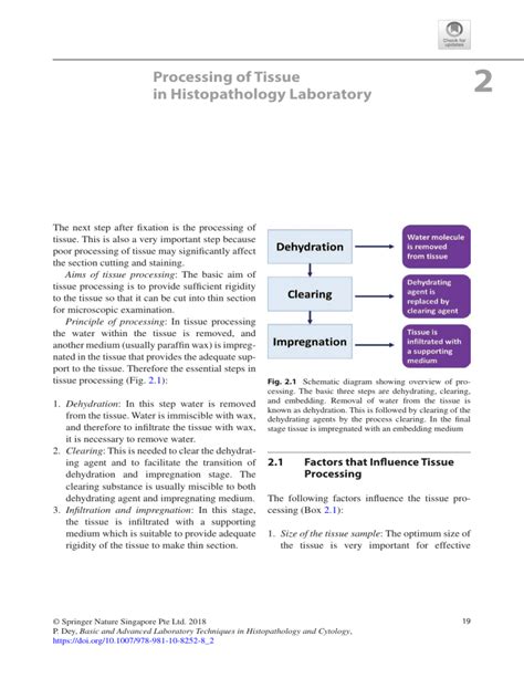 Processing Of Tissue In Histopathology Laboratory