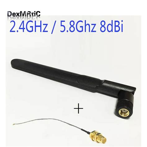 2 4GHz 5 8Ghz 8dBi Omni WIFI Antenna Dual Band With RP SMA Male