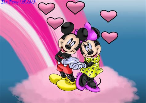 Myszka Miki and Myszka Minnie love me by elapony1m on DeviantArt