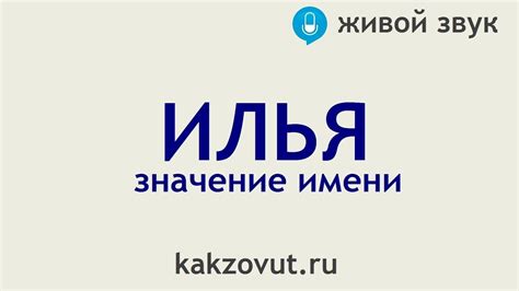 Значение имени Илья - YouTube