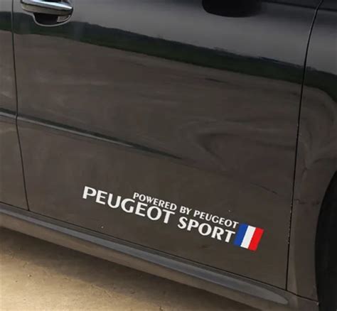 Peugeot Sport Yazılı Yan Kap Sticker Etiket Modeli Motiker