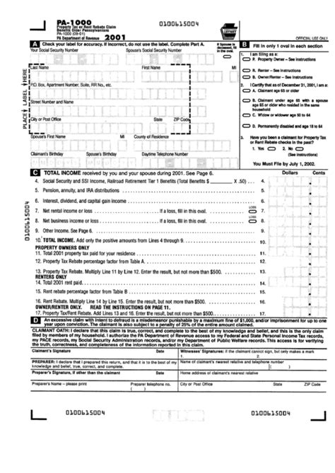 Pa Property Tax Rebate Form 2023