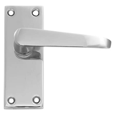 Victorian Latch Door Handles Polished Chrome Selco