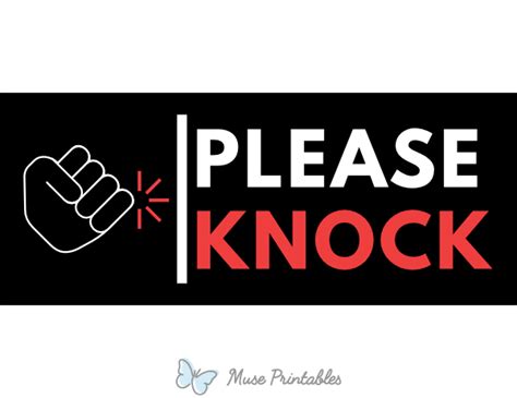 Printable Please Knock Sign