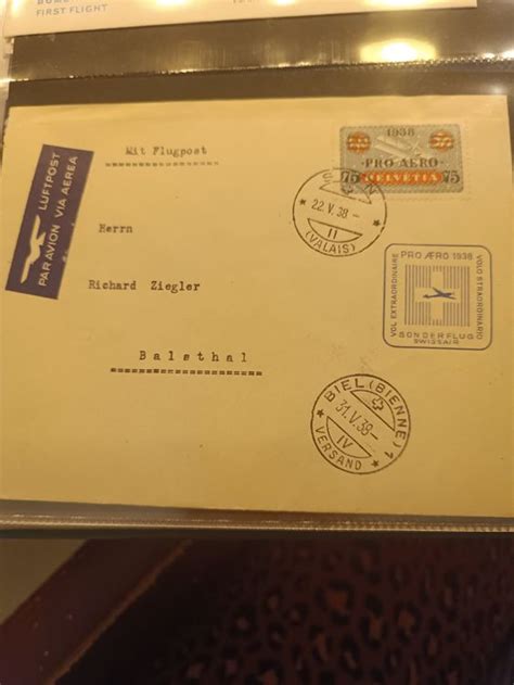 Luftpost Briefmarke Swissair Sonderflug Kaufen Auf Ricardo