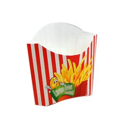 Kraft Paper Printed French Fries Box For Food Packaging Capacity 200