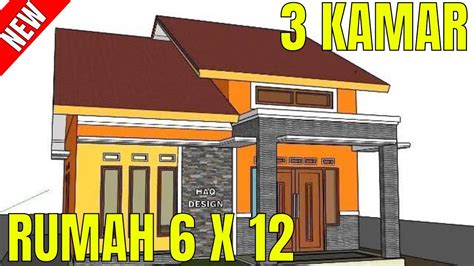 Denah Rumah Minimalis 1 Lantai Ukuran 6x12