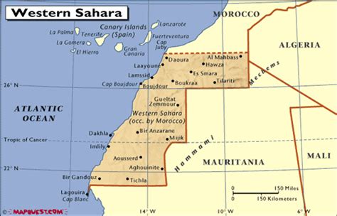 Westsahara Karte