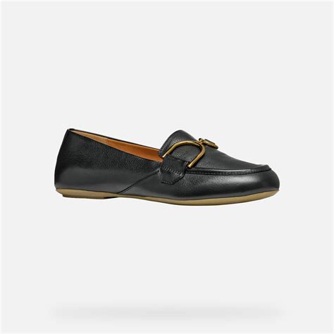 Geox® PALMARIA: Women's black Leather Loafers | Geox®