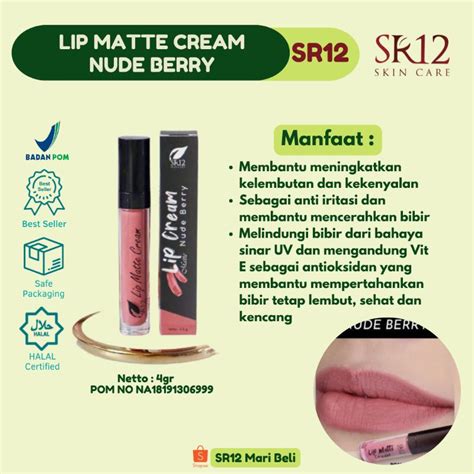 Jual LIP MATTE CREAM SR12 NUDE BERRY BPOM LIP MATTE LIP CREAM TAHAN