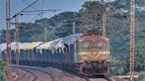 Super Speedy Powerful Wag Hc Loco Led Overloaded Freight Train