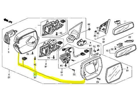 Genuine Honda Cr V Left Side Mirror Scull Cap Housing Set