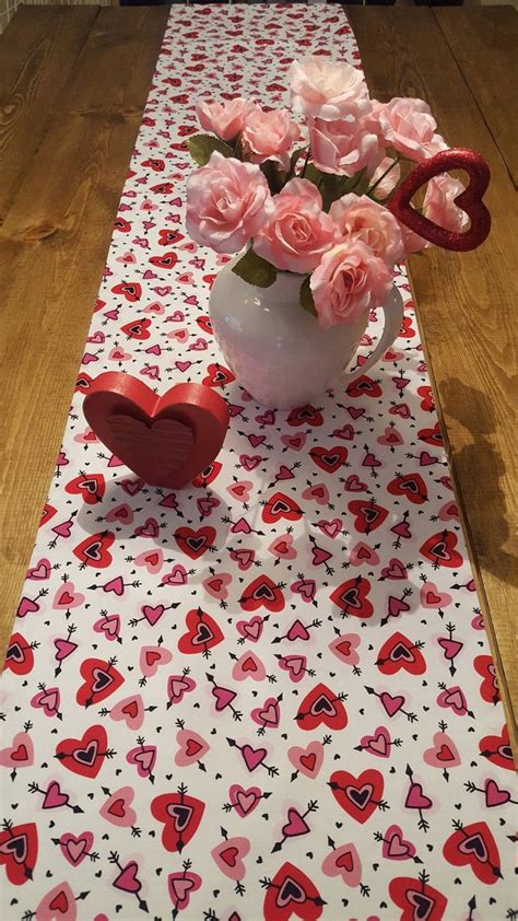 Valentines Day Table Runner Valentine S And Placemats Red Set Of 5 1PC