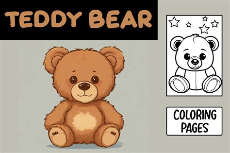 Cute Cartoon Teddy Bear Coloring Pages Gr Fico Por Designood Creative