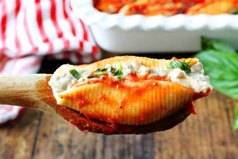 Stuffed Shells With Meat And Cheese Recipe The Anthony Kitchen