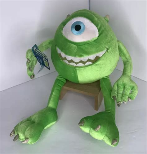 DISNEY STORE PIXAR Monsters Inc Mike Wazowski Inch Posable Stuffed 4620