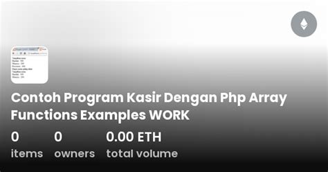 Contoh Program Kasir Dengan Php Array Functions Examples Work