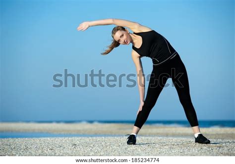 Beautiful Sexy Blonde Girl Playing Sports Stock Photo Shutterstock