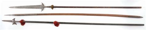 Lot Detail Lot Of 3 Three Antique European Polearms Including A Late