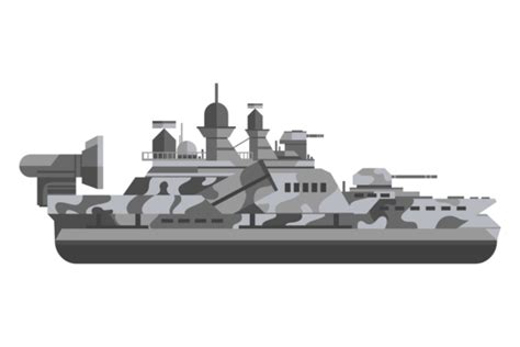 Warship Icon Weapon Boat Naval Army Sh Graphic By Onyxproj · Creative