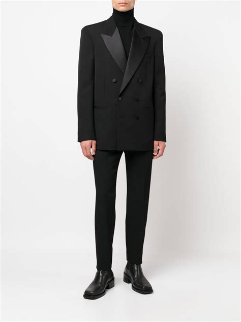 Saint Laurent Double Breasted Wool Blazer Farfetch