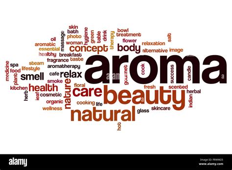 Aroma Word Cloud Stock Photo Alamy