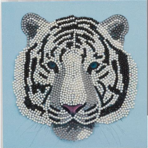 Craft Buddy Cck A Crystal Card Kit White Tiger Head Modellpferd