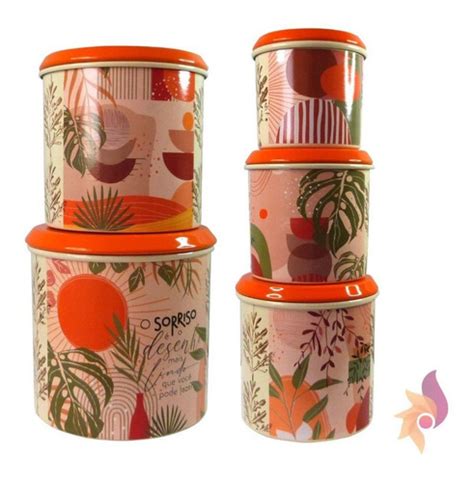 Jogo De Latas Mantimento Kit Pia Dec Organico Jg Suporte