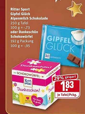 Ritter Sport Gipfel Glück Alpenmilch Schokolade Oder Dankeschön