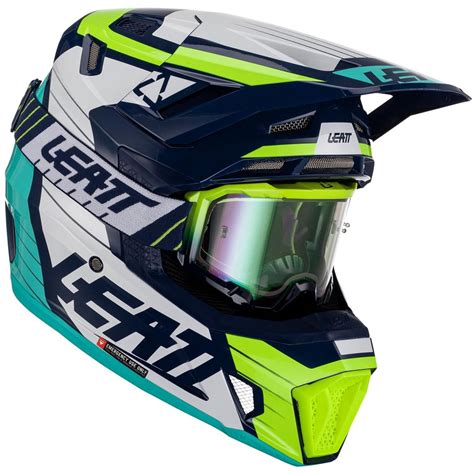 Leatt Kit Casco MX Con Maschera Moto 7 5 V23 Blu Maciag Offroad