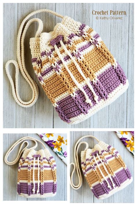 Quick Drawstring Bag Free Crochet Patterns Paid DIY Magazine