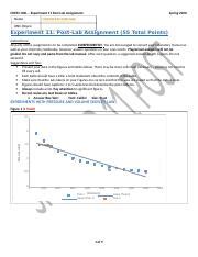 Exp 11 Post SP20 Docx CHEM 102L Experiment 11 Post Lab Assignment