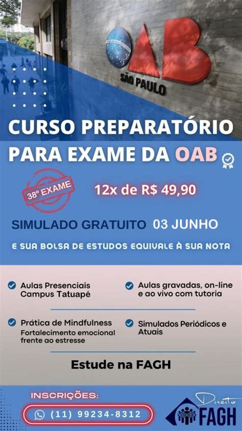 Curso Preparatório Para Exame da OAB Faculdade Anclivepa de Gestão e