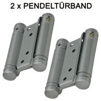 B Ware 2x Pendeltürband beidseitig 70 mm Pendeltürscharnier Schwingtü