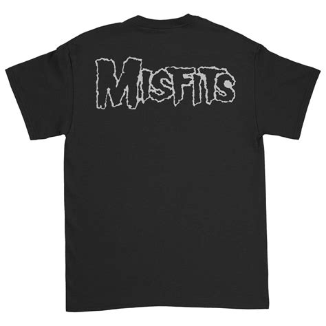 Misfits Classic Fiend Skull Back Print Slim Fit T Shirt 417788 Rockabilia Merch Store