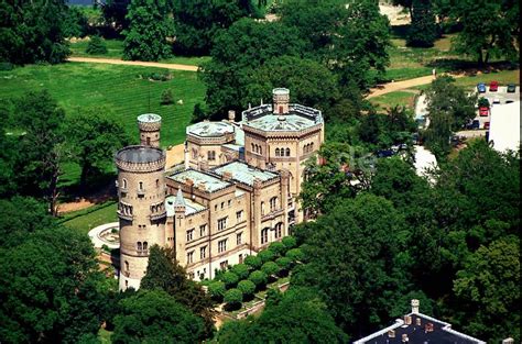 Luftbild Potsdam Babelsberg Schloß Babelsberg im Park Babelsberg in