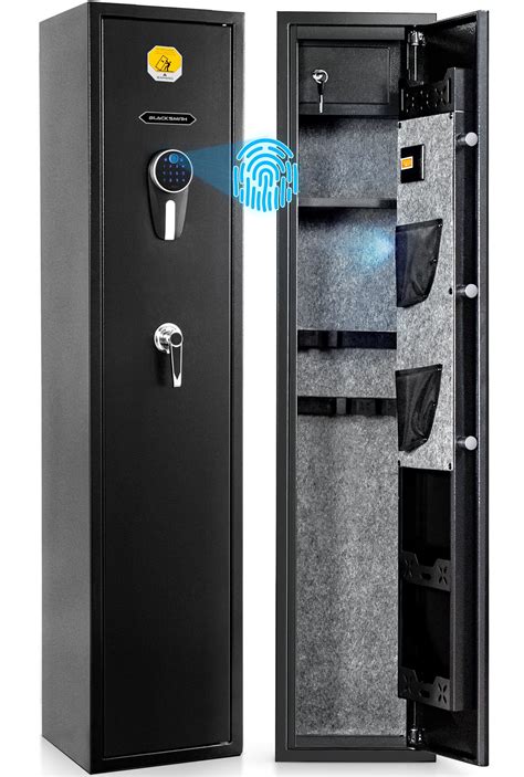 BlackSmith Large Gun Cabinet Fingerprint Biometric Gun Safe For Home