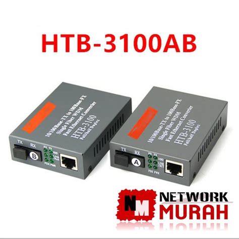 Jual Netlink Htb 3100 10 100 Sepasang Ab Fiber Optic Optik Media