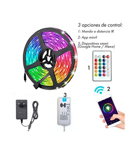 Pack Tira Led Aspen V W Smart Wifi Rgb Cct Dimable Smd