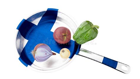 scottish flag  frying pan  aromatic ingredients  cooking stock