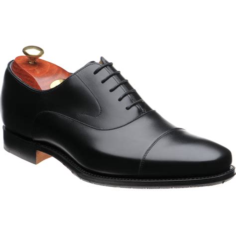 Barker Shoes Barker Tech Wright Hybrid Soled Oxfords In Black Calf