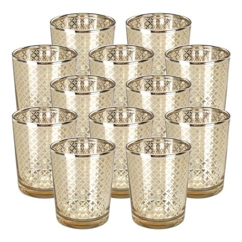 Just Artifacts Glass Votive Candle Holder 2 75 Inch 12pcs Lattice