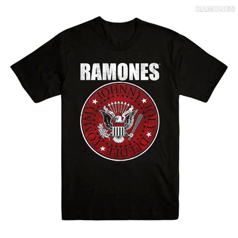 Ramones ラモーンズ Red Fill Seal Tシャツ ブラック Tシャツ バンドtシャツの