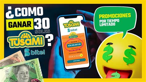 PROMOCIONES 2023 Cómo GANAR MÁS de 30 soles en TUSAMI de BITEL